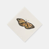 Monarch Butterfly Malerei Serviette (Ecke)