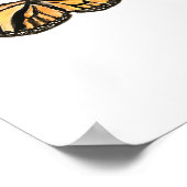 Monarch Butterfly Malerei Silhouette Poster (Ecke)