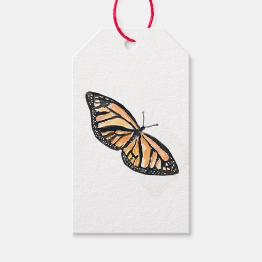 Monarch Butterfly-Malerei-Tags Geschenkanhänger (Vorderseite)