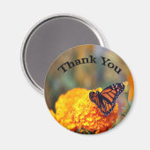 Monarch Butterfly Marigold Foto Vielen Dank Magnet (Vorderseite/Rückseite)