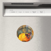 Monarch Butterfly Marigold Foto Vielen Dank Magnet (In Situ (Geschirrspüler))