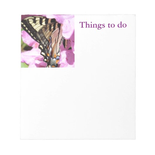 Monarch Butterfly Memo Pad Dinge zu tun Notizblock (Vorderseite)