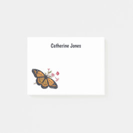 Monarch Butterfly mit Namen Personalisiert Post-it Klebezettel