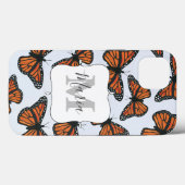 Monarch Butterfly Monogram Botanical Girl Case-Mate iPhone Hülle (Rückseite (Horizontal))