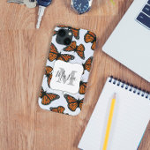 Monarch Butterfly Monogram Botanical Girl Case-Mate iPhone Hülle