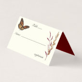 Monarch Butterfly-Monogramm Hochzeit im Herbst (Vorderseite)