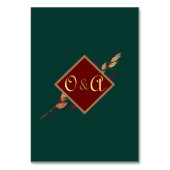 Monarch Butterfly-Monogramm Hochzeit im Herbst Tischnummer (Rückseite)