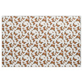 Monarch Butterfly-Muster auf weißem Hintergrund Stoff (Fat Quarter (45,7 x 55,9 cm))