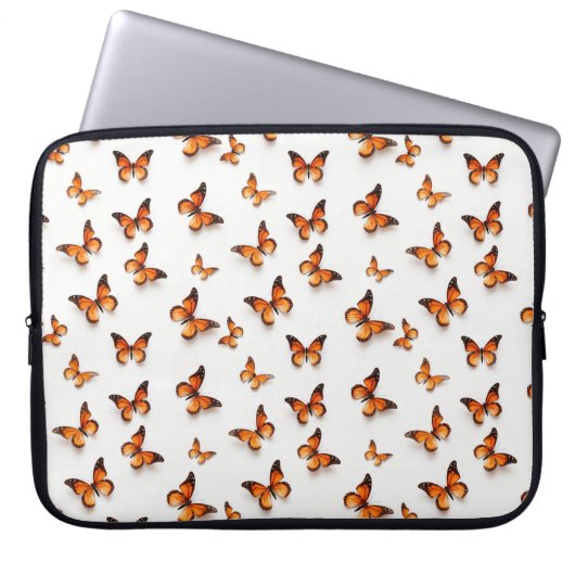 Monarch Butterfly-Muster Laptopschutzhülle (Vorderseite)