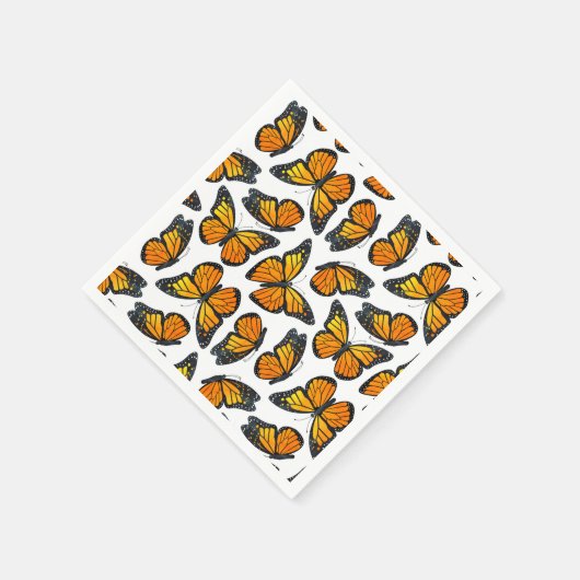 Monarch Butterfly-Muster Serviette (Ecke)