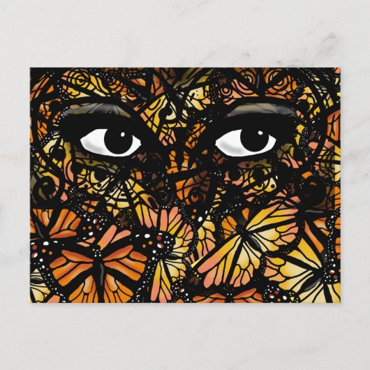 MONARCH BUTTERFLY MYSTERY EYES by Slipperywindow Postkarte (Vorderseite)