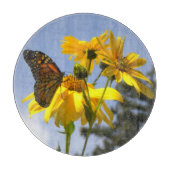 Monarch Butterfly N Sonnenblumen Schneidebrett (Vorderseite)