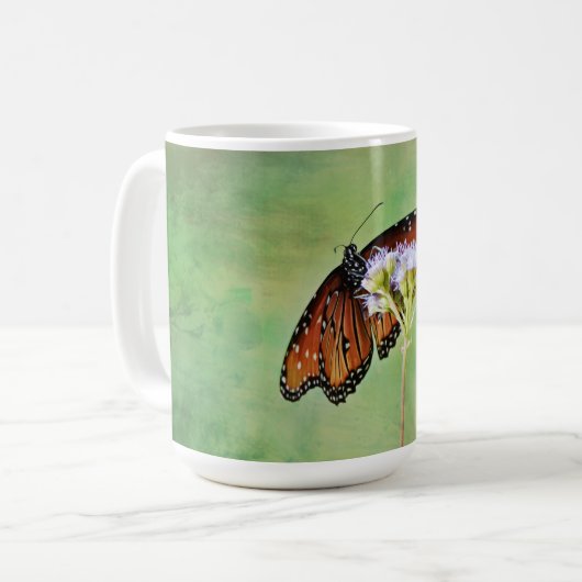 Monarch Butterfly Nature Art Tasse Cup (Vorderseite Links)