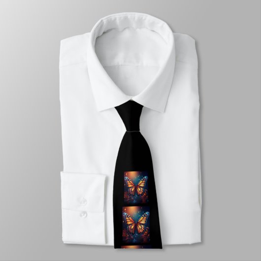 Monarch Butterfly Necktie Krawatte (Gebunden)