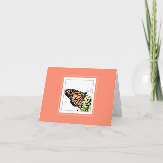 Monarch Butterfly-Note Dankeskarte (Vorderseite)