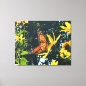 Monarch Butterfly on Flower Photograph Leinwanddruck (Vorderseite)