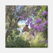 Monarch Butterfly on Purple Flowers Magnet (Vorne)