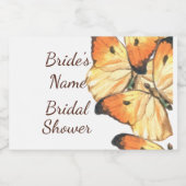 Monarch Butterfly Orange Brautparty MINI Schaumweinetikett (Einzelnes Label)