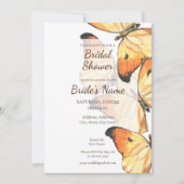 Monarch Butterfly Orange Bridal Dusche Einladung (Vorderseite)