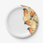 Monarch Butterfly Orange Bridal Dusche Einladung Pappteller (Vorderseite)