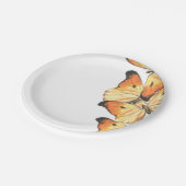 Monarch Butterfly Orange Bridal Dusche Einladung Pappteller (Schrägansicht)