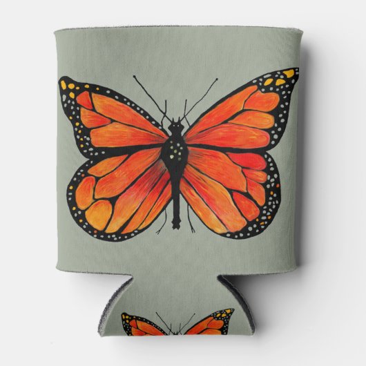 Monarch Butterfly Orange Can Cooler Dosenkühler (Vorderseite)