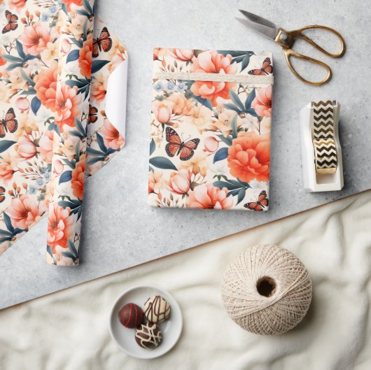 Monarch Butterfly Orange Geschenkpapier (Basteln)