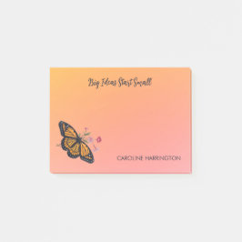 Monarch Butterfly Orange Gold Inspiration Post-it Klebezettel