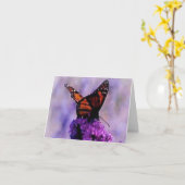 Monarch Butterfly Orange und Black Sympathy Card Karte (Gelbe Blume)