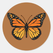 Monarch Butterfly Original Runder Aufkleber (Vorderseite)