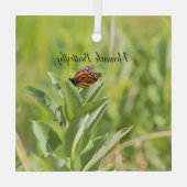 Monarch Butterfly Ornament Aus Glas (Rückseite)