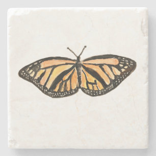 Monarch Butterfly Painting Throw Kissen Steinuntersetzer