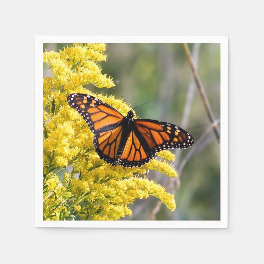 Monarch Butterfly Paper Napkin Serviette (Vorderseite)