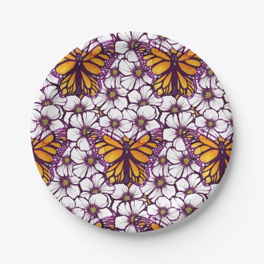 Monarch Butterfly Pappteller (Vorderseite)