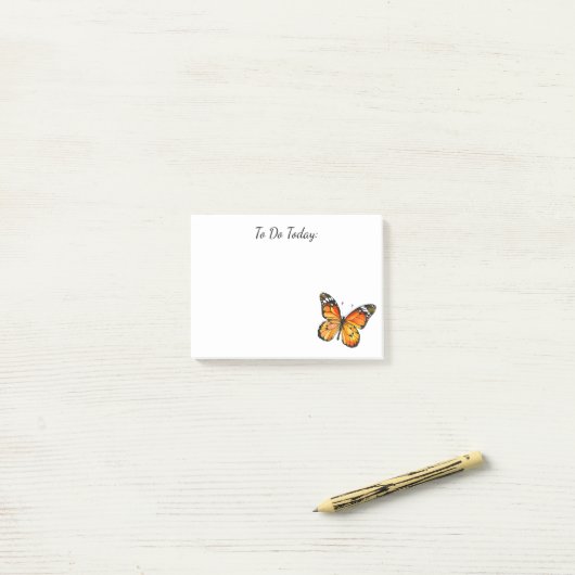 Monarch Butterfly Personalisiert Post it Notes Post-it Klebezettel (Auf Schreibtisch)