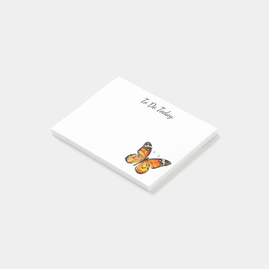 Monarch Butterfly Personalisiert Post it Notes Post-it Klebezettel (angewinkelt)