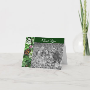 Monarch Butterfly Personalisiertes Hochzeitsszenar Dankeskarte