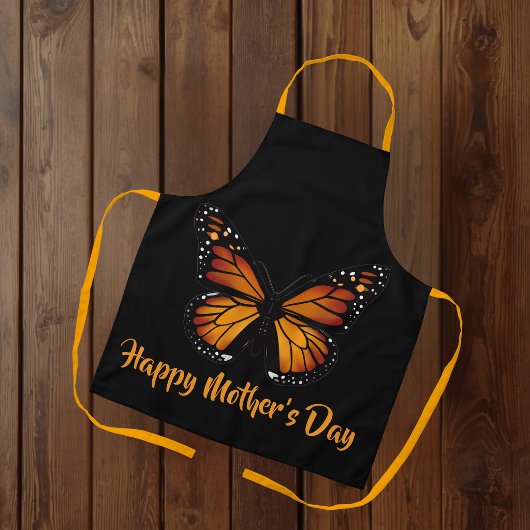 Monarch Butterfly Personalized Black Apron Schürze
