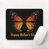 Monarch Butterfly Personalized Black Mousepad (Mit Mouse)