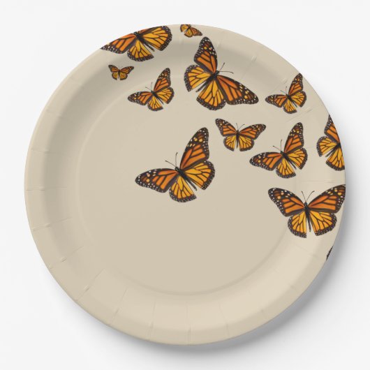 Monarch Butterfly Picnic Party Paper Plates Pappteller (Vorderseite)