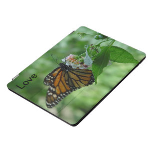 Monarch Butterfly Pink Floral iPad Pro Cover