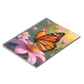 Monarch Butterfly Pink Flower Floral Painting Notizblock (Linke Seite)