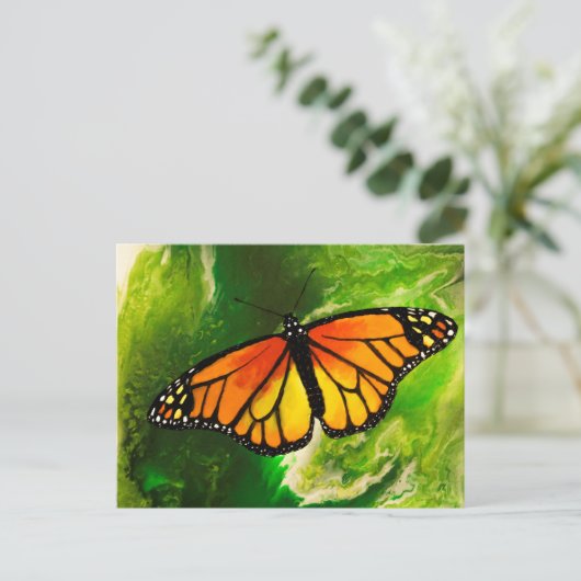 Monarch Butterfly Postkarte (Stehend Vorderseite)