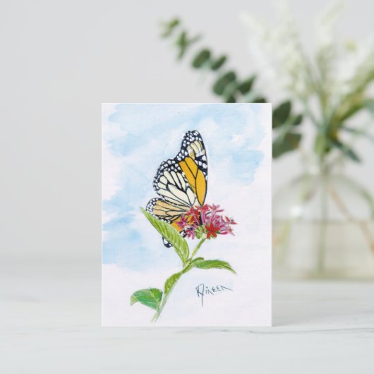 Monarch Butterfly Postkarte (Stehend Vorderseite)