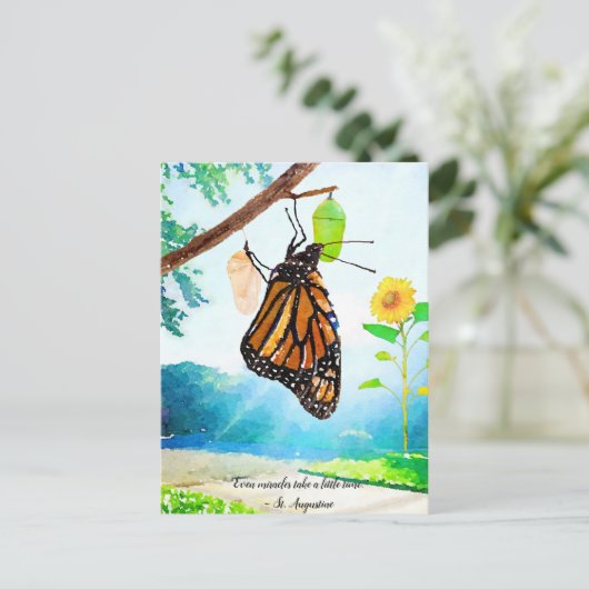 Monarch Butterfly Postkarte (Stehend Vorderseite)