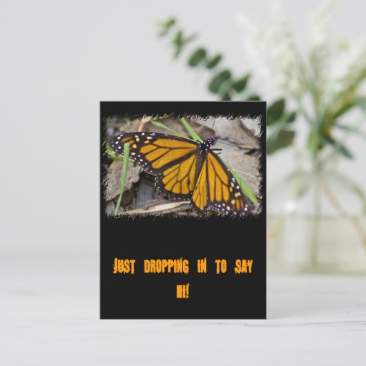 Monarch Butterfly Postkarte (Stehend Vorderseite)