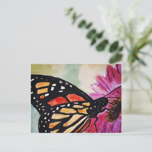 Monarch Butterfly Postkarte (Stehend Vorderseite)