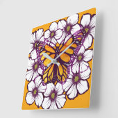 Monarch Butterfly Quadratische Wanduhr (Winkel)