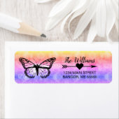 Monarch Butterfly Rainbow Rücksendeadresse (Insitu)