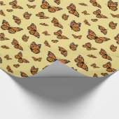 Monarch Butterfly Random Flight Pattern Geschenkpapier (Ecke)